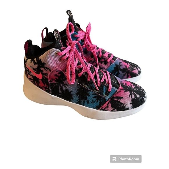 Nike Hyperfr3sh QS Palm Trees Men's Size 8.5 Shoes Blue Lagoon Pink 808781-400 - Picture 2 of 7